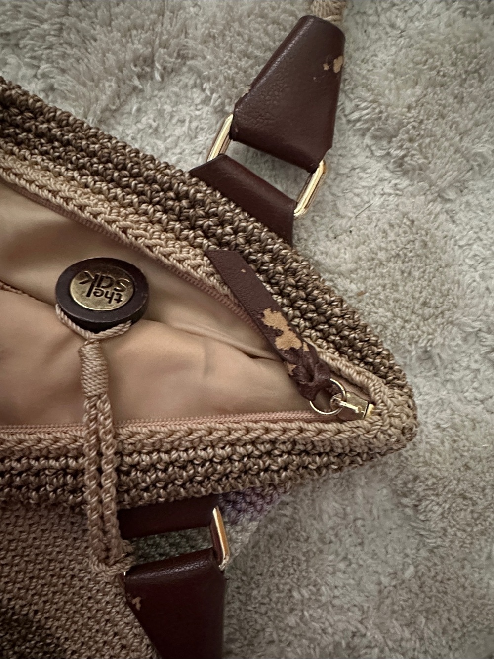 The Sak Purse crochet hobo sequoia purple brown - Picture 11 of 11